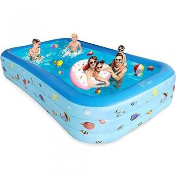 Bestrip Rectangular Inflatable Pool, Large 10 feet (120 x 45 x 22 inches)