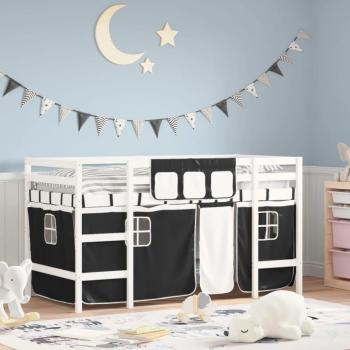 Lit Mezzanine Enfant Avec Rideaux 80x200 Cm
