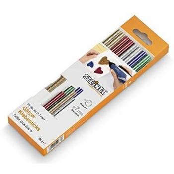 Steinel Multicoloured Glitter Glue Sticks 7mm 150mm Pack of 16
