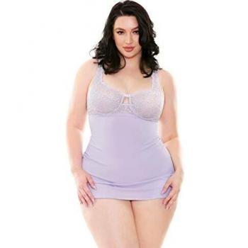 Fantasy Lingerie Damen Nachthemd Abigail-Curve, Indigo 001, XXXL/XXXXL