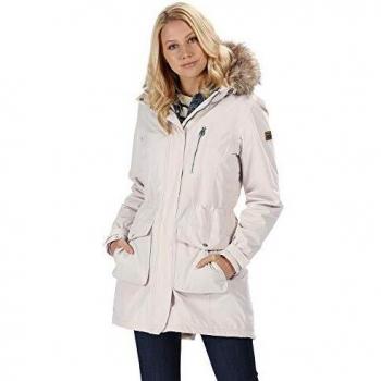 Parka Regatta Serleena para Mujer, Impermeable, Color Light Vanilla