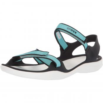 Crocs Sandalias Swiftwater Webbing W, Azul, 41/42 EU