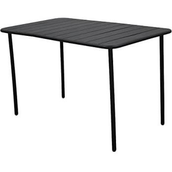 Bureau de jardin rectangle anthracite, service à 4