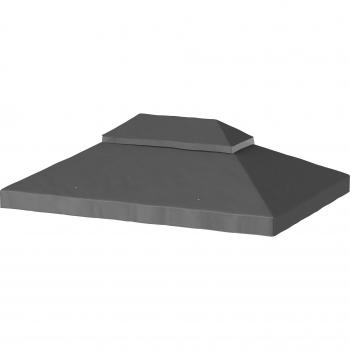 Lona de poliéster para pabellón 4x3 m, con drenaje, Gris
