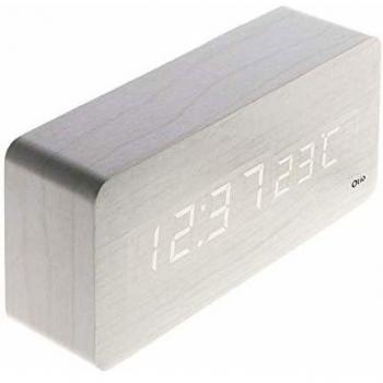 Thermomètre lingot effet bois blanc