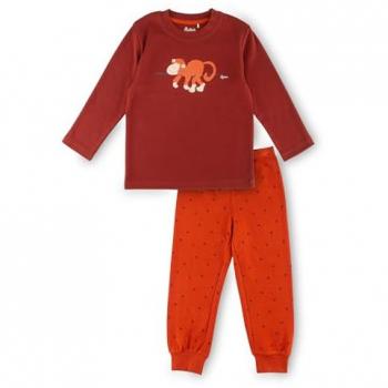 Sigikid Baby-Schlafanzug, Langarm, Roter Affe