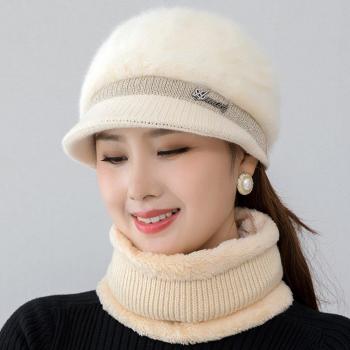 Ensemble bonnet et écharpe d'hiver pour femme