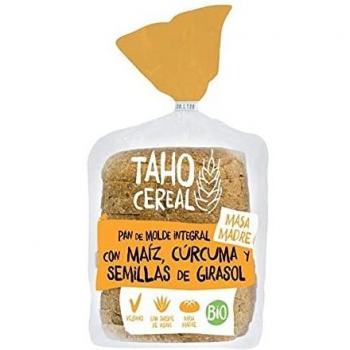 Pan de Molde Integral con Maiz, Curcuma y Pimienta Bio Vegan 400g Taho Cereal