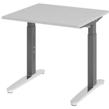 Bümö Büro Schreibtisch XB – 80 × 80 cm – Grau – Verstellbar