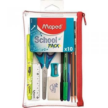 Maped 10-Piece Transparent Pencil Case for Students