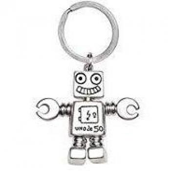 UNO de 50 Llavero con Logo de Plata