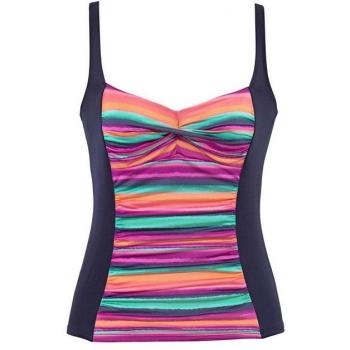 LASCANA Tankini-Top »Rainbow«, mit Miederverstärkung in Bunt-Gestreift