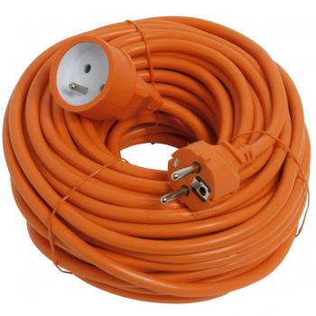 Câble rallonge jardin 25m 2P 16A HO5VV-F 2x1.5 Orange