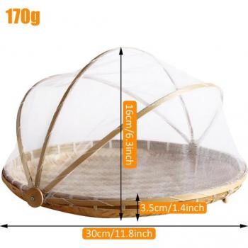 Hand-Woven Picnic Food Serving Tray