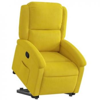 VidaXL Gelber Samt Relaxsessel mit Aufstehhilfe