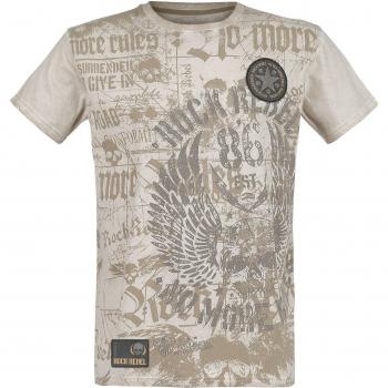 Men's Beige Rebel Soul T-Shirt by EMP
