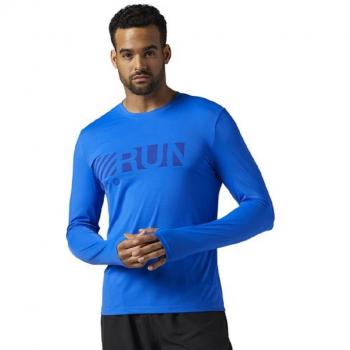 Camiseta Reebok Osr Ls Ac Tee, Hombre, Azul