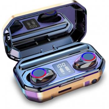 M12 TWS Bluetooth 5.0 Wireless HiFi Stereo Earphones with LED Digital Charger