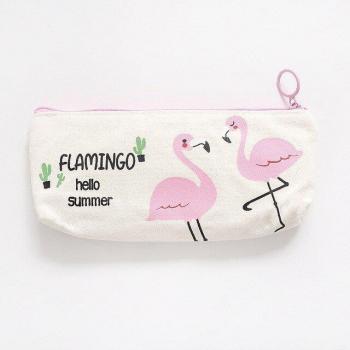 Pink Flamingo School Pencil Bag