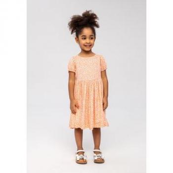 Albaricoque y Blanco: Vestido Minoti