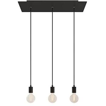 Suspendue Rose‑One XXL Rectangular 675 mm, câbles et garniture métalliques – Creative Cables