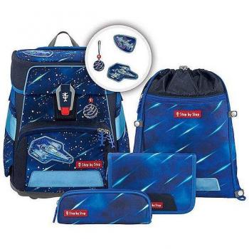 Step by Step Space Reflect Blue School Bag Set 5 Items