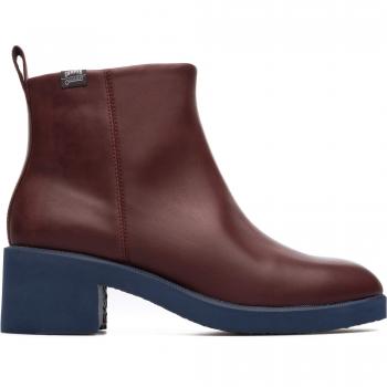CAMPER Wonder Burgundy Ankle Boot – 39, Smooth Leather