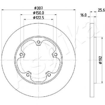 Disque de frein pour Ford Transit Mk7 ASHIKA 61-00-0313