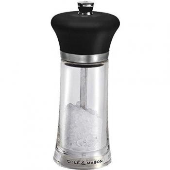 Cole & Mason H307292P 140mm Salt Mill – Transparent Black Edition