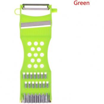 Pelador de frutas y verduras con función de rallador y cortador en juliana, 1 unidad