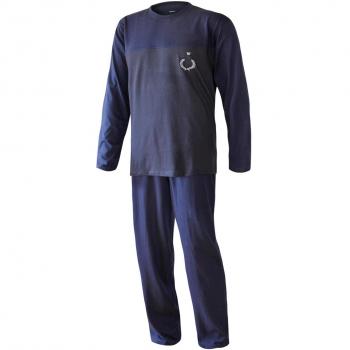Herren Schlafanzug blau-navy Model MoonLine