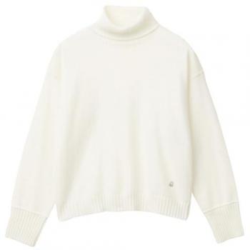 United Colors Of Benetton Rollkragenpulli 106WC200G Cremefarben Regular Fit