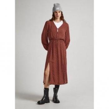 Kimono style robe longue Pepe Jeans Kari – couleur brun