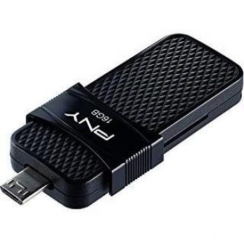 PNY 16 GB Duo-Link OTG Micro‑USB 3.0 Stick (P‑FD16GOTGSLMB‑GE)