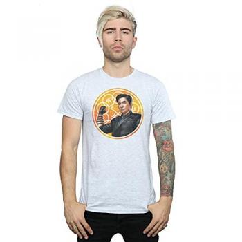 Marvel Men's Shang-Chi Ten Ring Pose T-Shirt, Sport Grey, Large