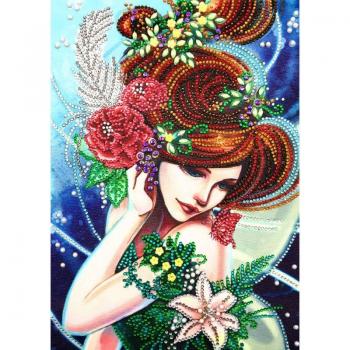 Bloem Meisje 5D Speciale Vormige Rhinestone Kit