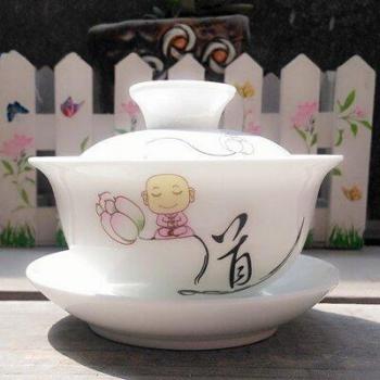 Chinese Kung Fu Tea Cute Little Monk Tureen