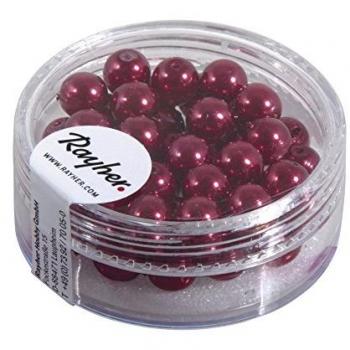 Kit de perles en verre rouge 6mm