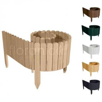 Gartenzaun Deko aus unbehandeltem Kiefernholz – 200 × 40 cm, Rasenkante