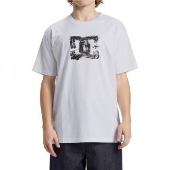 T-shirt DC Shoes Sketchy corta bianco e nero XL