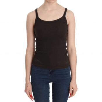 PINK MEMORIES Dark Brown Sleeveless Spaghetti Strap Blouse