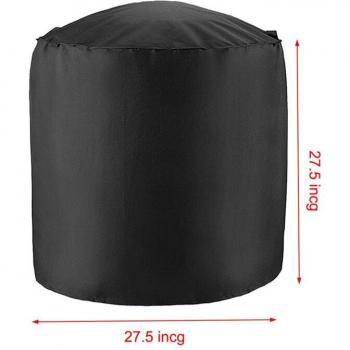 Black Waterproof Round Kettle BBQ Grill Cover Easy to Clean Polyester Protector