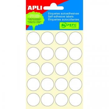 Etiquetas Redondas Blancas 19 mm – Kit de 6 unidades