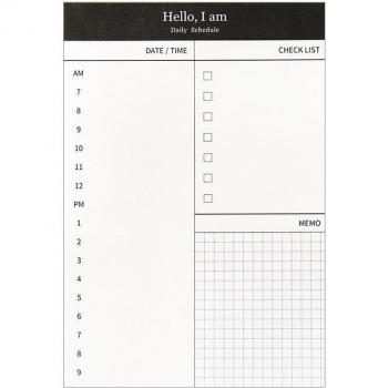 Diario de tareas en escritorio, formato pequeño, 50 folios, espesor 80 GSM