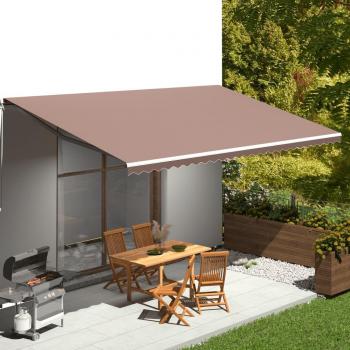 Tissu de rechange pour auvent marron 6x3 m