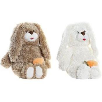 Peluche de Mascota DKD Home Decor: Conejito Zanahoria Marrón + Blanco – 2 unidades