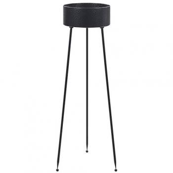 Cache-pot en métal noir