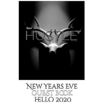 Hustle blank themed New Years Eve guest book hello 2020