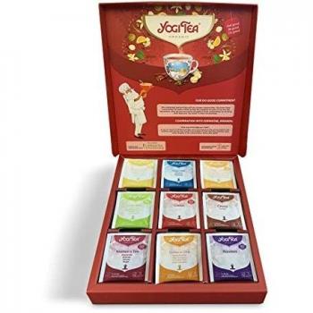YOGI TEA, Coffret Sélection, Infusion, Chaï Curcuma, Chili Doux, Choco, Classic, Gingembre Citron, Gingembre Orange à la Vanille, Menthe Citron Vert