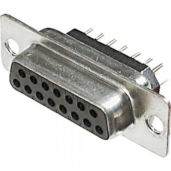 ASSMANN WSW A-DF 15 D-SUB Receptacle 180° 15 Pins Soldering